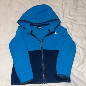 Kids The North Face fleece zip up hooded jacket